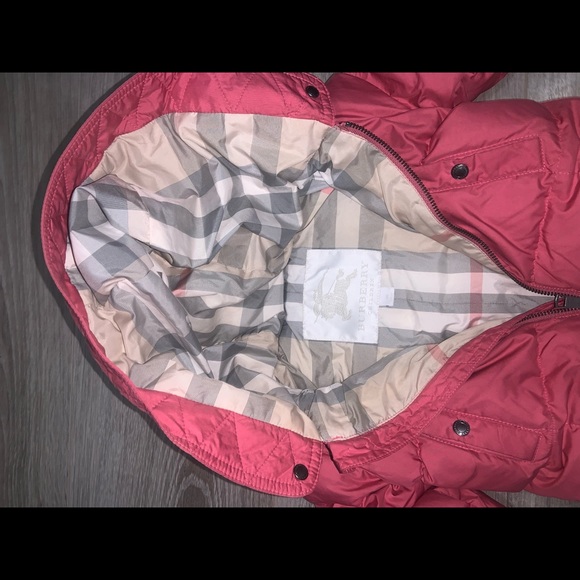 Pink Burberry Baby Snow Suit - Picture 2 of 4